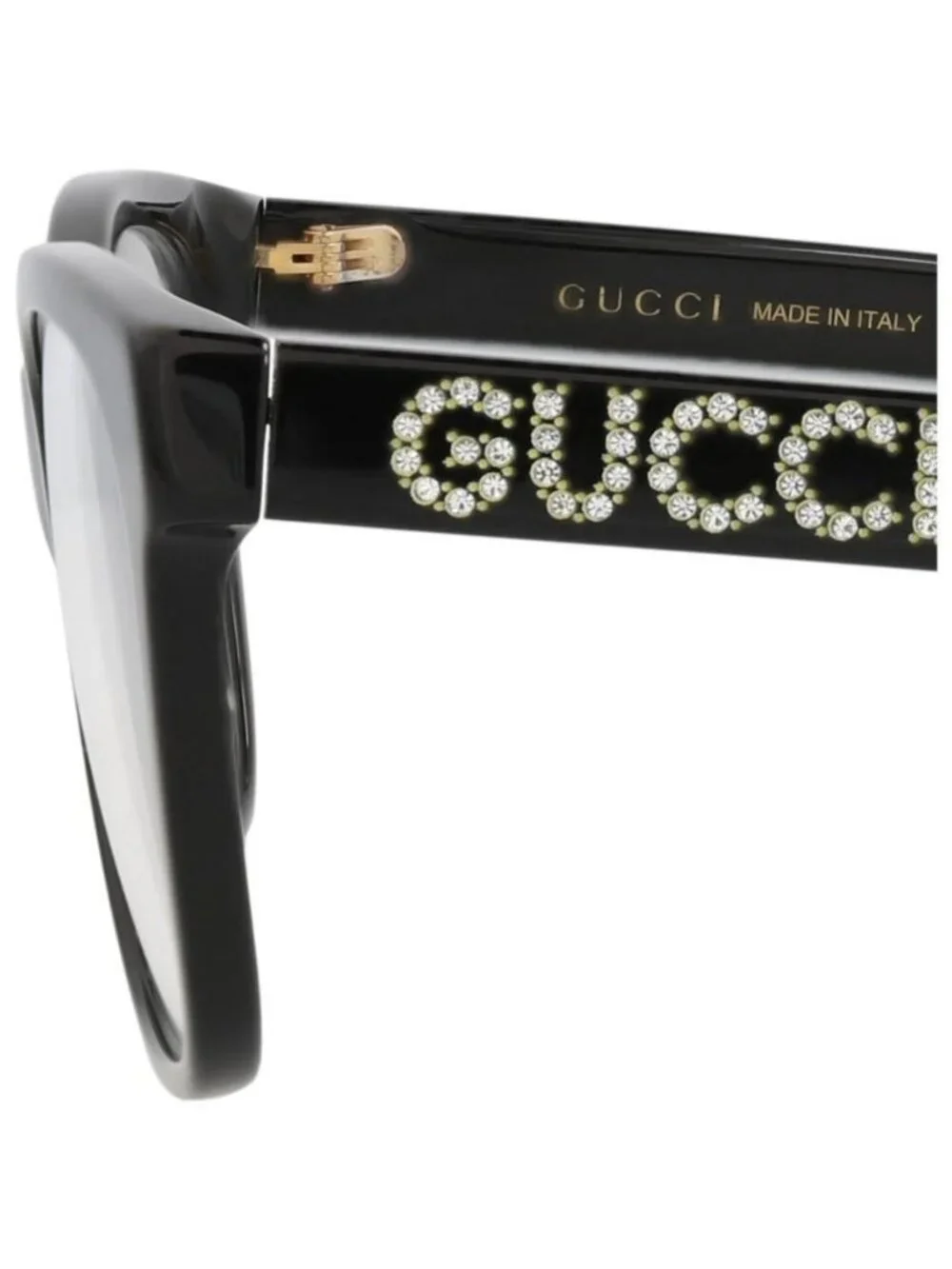 New Gucci Womens Cat Eye Black Black Transparent Fashion Designer Eyeglasses